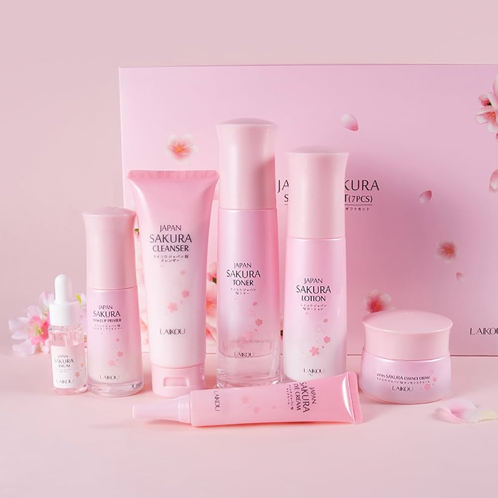 SAKURA スキンケアセット Amazon.com : 6 Pcs Skin Care Sets JAPAN SAKURA Women Beauty